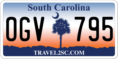 SC license plate OGV795