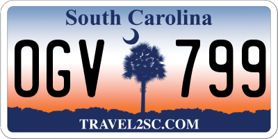 SC license plate OGV799