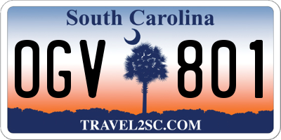 SC license plate OGV801