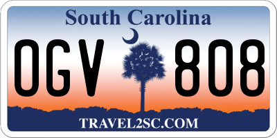 SC license plate OGV808
