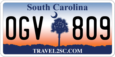 SC license plate OGV809