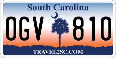 SC license plate OGV810