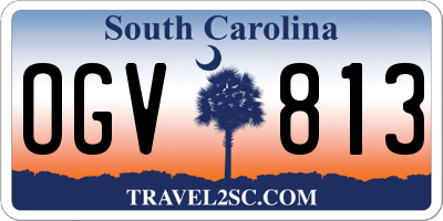 SC license plate OGV813
