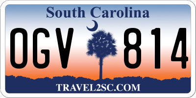 SC license plate OGV814