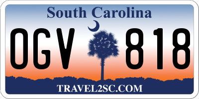 SC license plate OGV818