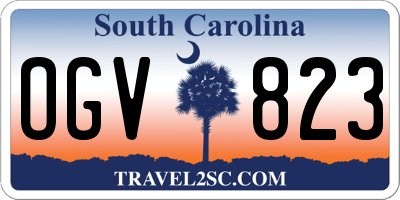 SC license plate OGV823