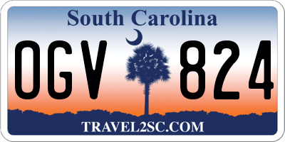 SC license plate OGV824