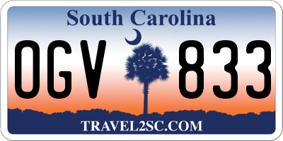 SC license plate OGV833
