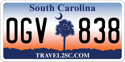 SC license plate OGV838