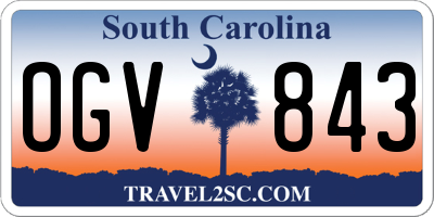 SC license plate OGV843