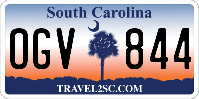 SC license plate OGV844