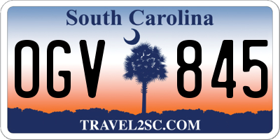 SC license plate OGV845