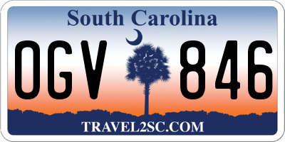 SC license plate OGV846