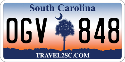 SC license plate OGV848