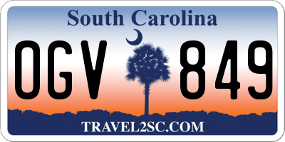 SC license plate OGV849