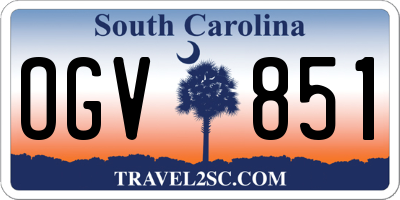 SC license plate OGV851