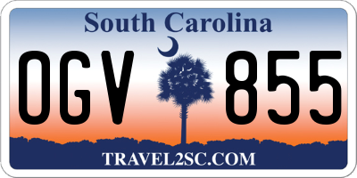 SC license plate OGV855