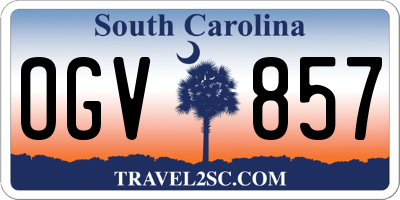 SC license plate OGV857