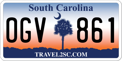 SC license plate OGV861