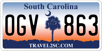 SC license plate OGV863