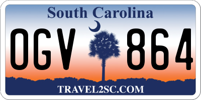 SC license plate OGV864