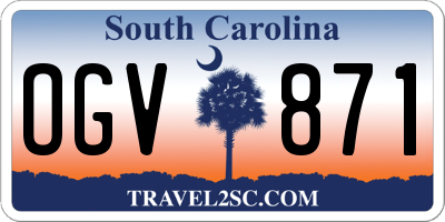SC license plate OGV871
