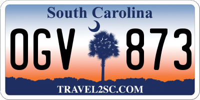 SC license plate OGV873