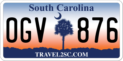 SC license plate OGV876