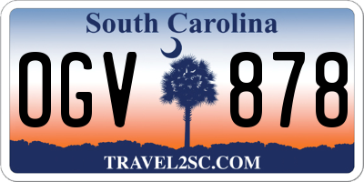 SC license plate OGV878