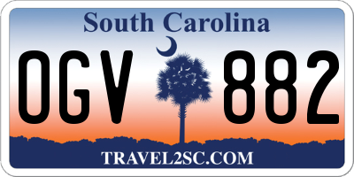 SC license plate OGV882