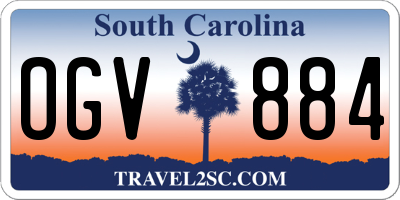 SC license plate OGV884