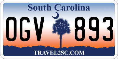SC license plate OGV893