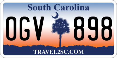 SC license plate OGV898