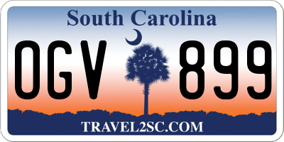 SC license plate OGV899
