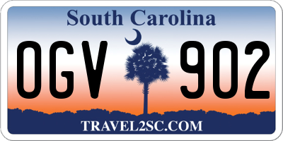 SC license plate OGV902