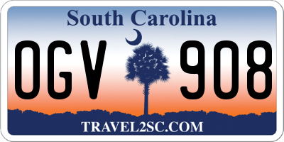SC license plate OGV908