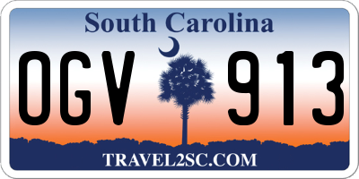 SC license plate OGV913