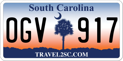 SC license plate OGV917