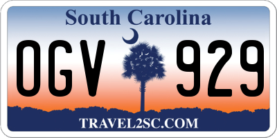 SC license plate OGV929