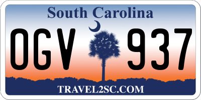 SC license plate OGV937
