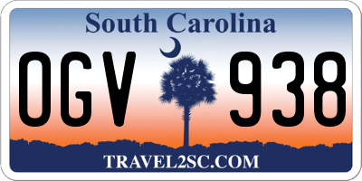 SC license plate OGV938