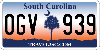 SC license plate OGV939