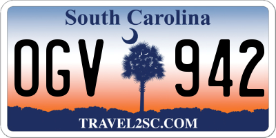 SC license plate OGV942