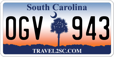 SC license plate OGV943