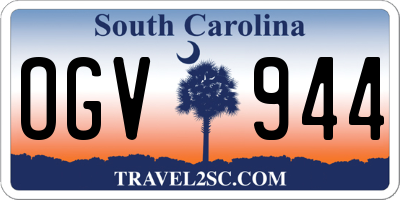 SC license plate OGV944