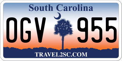 SC license plate OGV955
