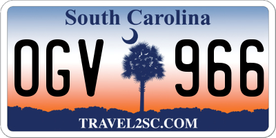 SC license plate OGV966