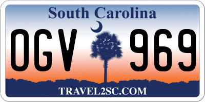 SC license plate OGV969