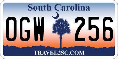 SC license plate OGW256