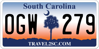 SC license plate OGW279